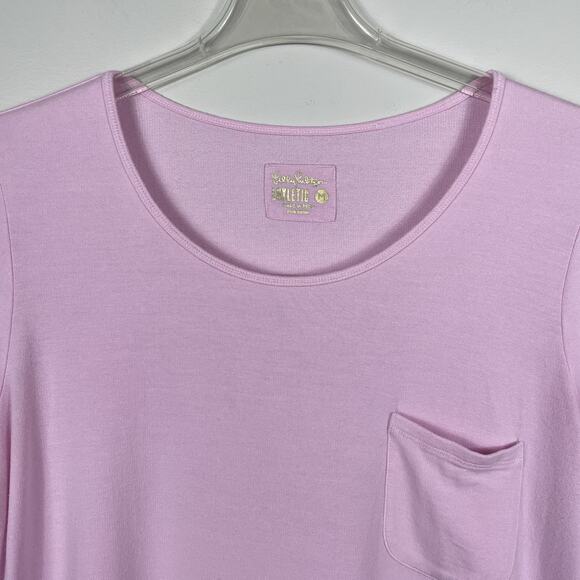 Lilly Pulitzer Luxletic Top Women's M Pink Long Sleeve Activewear Workout Resort - Picture 4 of 11